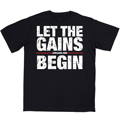 ATHLEAN-X LET THE GAINS BEGIN fitness apparel t-shirt in Black T-Shirts