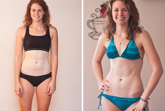 Alexandria Lentz's ATHLEAN-X fitness transformation showing before and after results from her workout program