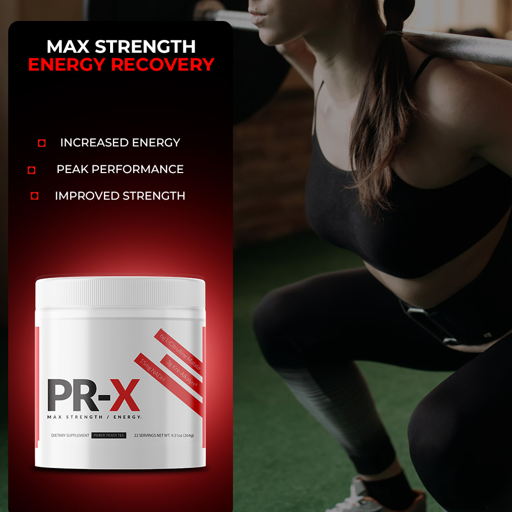 Product image showing ATHLEAN RX-1 Pre Workout supplement bottle with key benefits highlighted