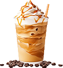 Caramel Macchiato Caffeinated flavor label