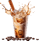 Cinnamon Dolce Latte Caffeinated flavor label