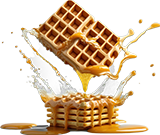 Belgian Maple Waffle flavor label