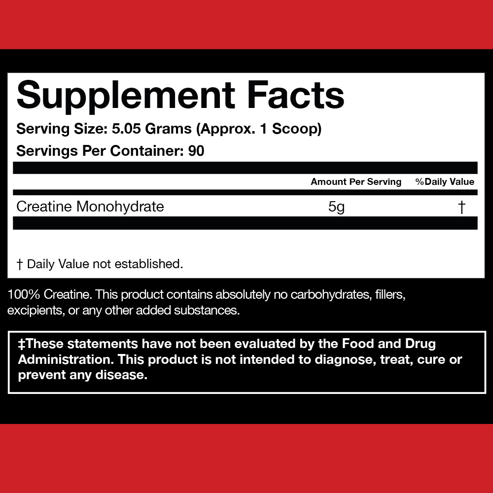 Micronized Creatine Monohydrate - 450g (90 Days)